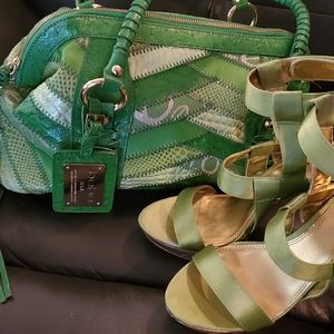 *NWT* Bebe purse with *EUC* wn once matching shoes